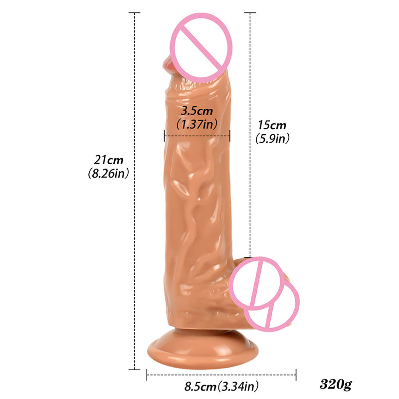 手動女性の偽の陰茎 人工的な現実的なシミュレーションディルド 陰茎マスターベーターセックスグッズ