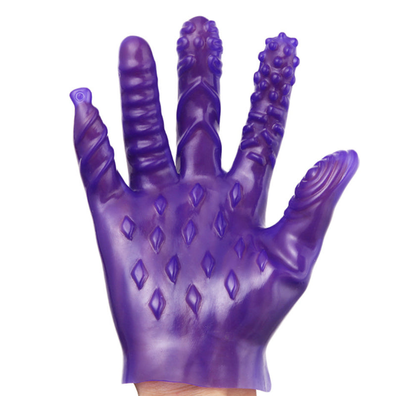 1 Pcの指おかしいバンプデザインマッサージ前景女性のマスターベーション手袋セックスゲームツールカップルの3色